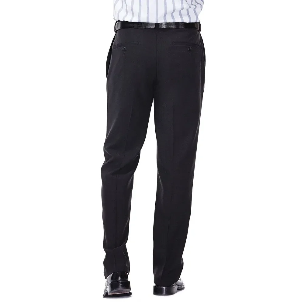 Haggar Mens Pants Sz 38 x 29‎ Repreve Stria Black Dress Smart Fiber Classic NEW